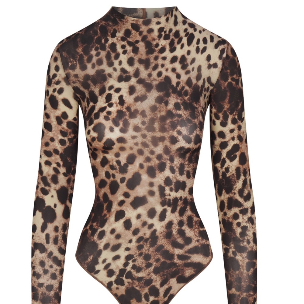 Dolce & Gabbana x SKIMS Milky Sheer Mock Neck Bodysuit in Small